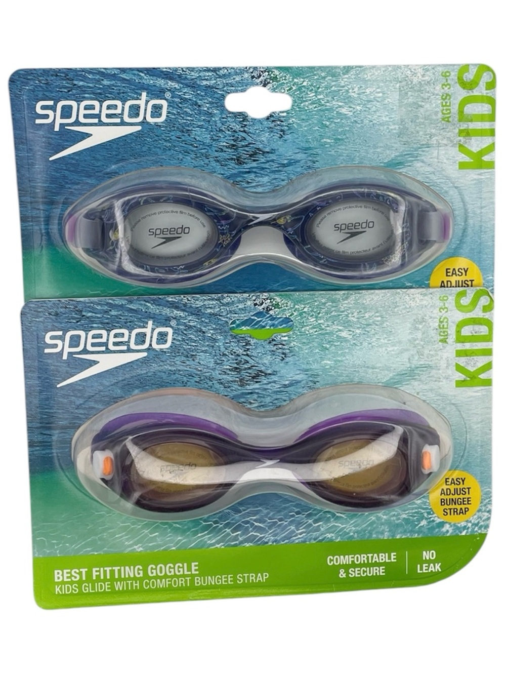 Speedo kids swim goggles size 3-6 (2pack)
